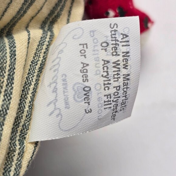 Vintage Christmas Ornament Bunny Rabbit Plush Hanging 1987 Judy Hoiland Portland - Picture 8 of 8